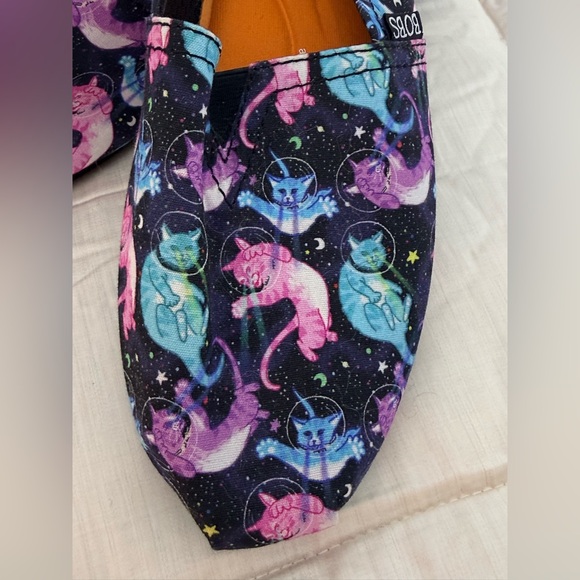 Bobs for Cats Skechers cat in space slip on canvas loafers memory foam 9 EUC - Picture 6 of 9